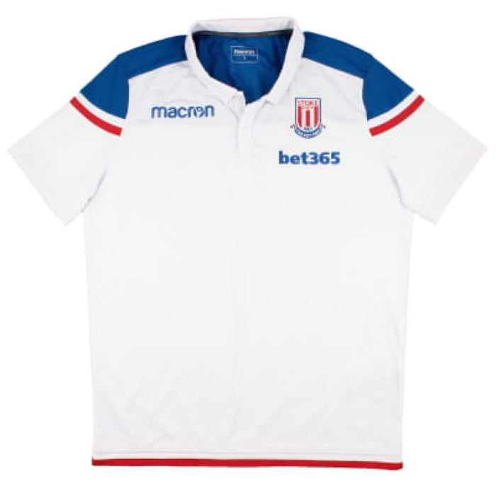 Stoke 2016-2017 Macron Polo Shirt (L) (Excellent)