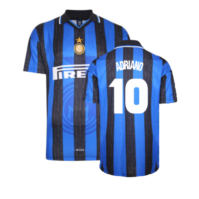 1998 Inter Milan Score Draw Home Shirt (M) (Excellent) (ADRIANO 10)