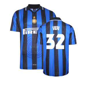 1998 Inter Milan Score Draw Home Shirt (M) (Excellent) (VIERI 32)_0