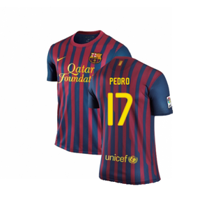 Barcelona 2011-2012 Home Shirt (S) (Excellent) (Pedro 17)_0