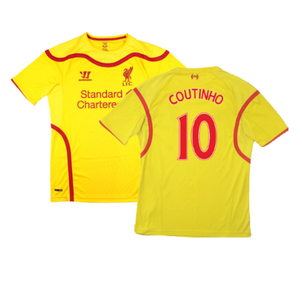 Liverpool 2014-15 Away Football Shirt (Very Good) (COUTINHO 10)_0