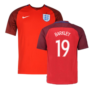 England 2016-17 Away Football Shirt (XL.Boys) (Excellent) (Barkley 19)_0