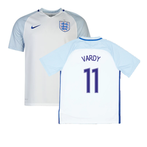 2016-2017 England Home Nike Football Shirt (L) (Excellent) (Vardy 11)_0