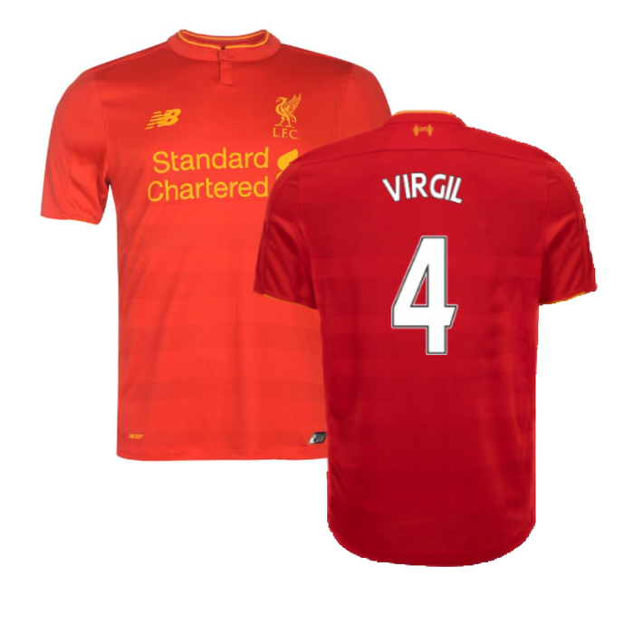 Liverpool 2016-17 Home Football Shirt (Excellent) (VIRGIL 4)