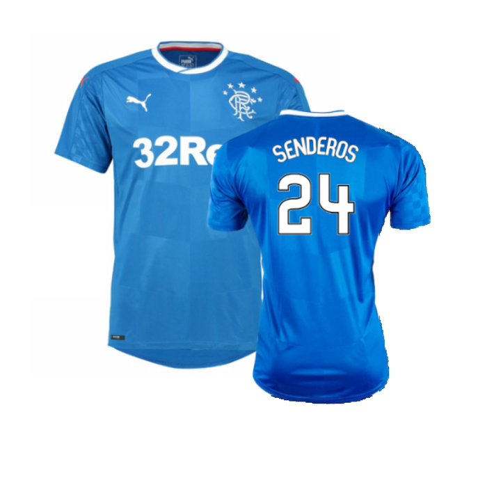 Rangers 2016-17 Home Shirt (M) (Very Good) (Senderos 24)