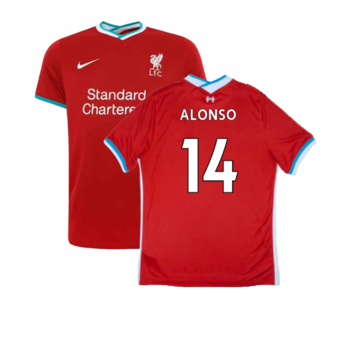 2020-2021 Liverpool Home Shirt (S) (Mint) (ALONSO 14)