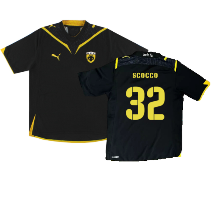 AEK Athens 2009-10 Away Shirt (M) (Excellent) (Scocco 32)