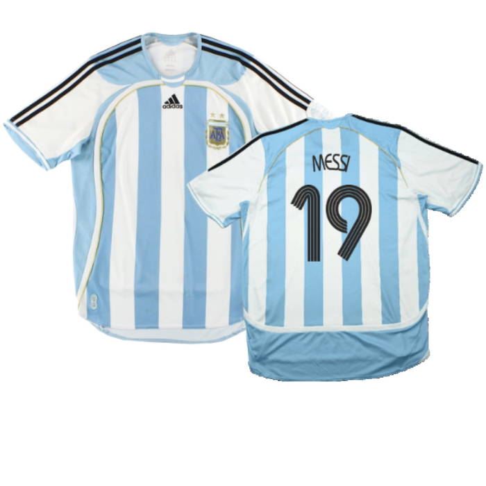 Argentina 2006-2007 Home Shirt (Good) (Messi 19)