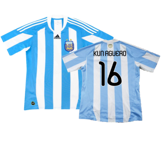 Argentina 2010-11 Home (L) (Excellent) (Kun Aguero 16)_0