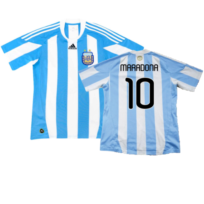 Argentina 2010-11 Home (L) (Excellent) (Maradona 10)