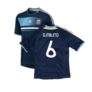 Argentina 2011-2012 Away Shirt (Good) (G.Milito 6)_0