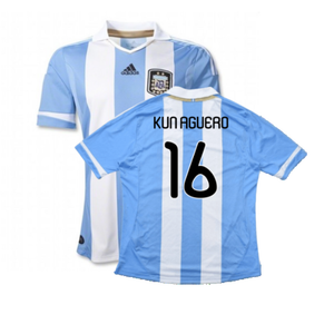 Argentina 2011-2012 Home Shirt (L) (Good) (Kun Aguero 16)_0