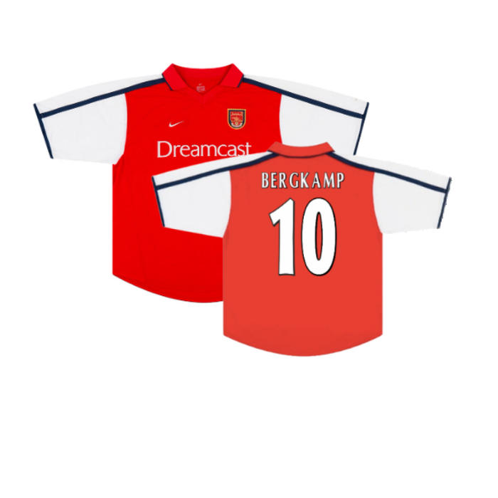 Arsenal 2000-02 Home Shirt (S) (Very Good) (Bergkamp 10)