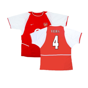 Arsenal 2002-04 Home Shirt (XL) (Very Good) (Vieira 4)_0