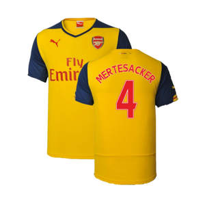 Arsenal 2014-15 Away Shirt (M) (Very Good) (Mertesacker 4)_0