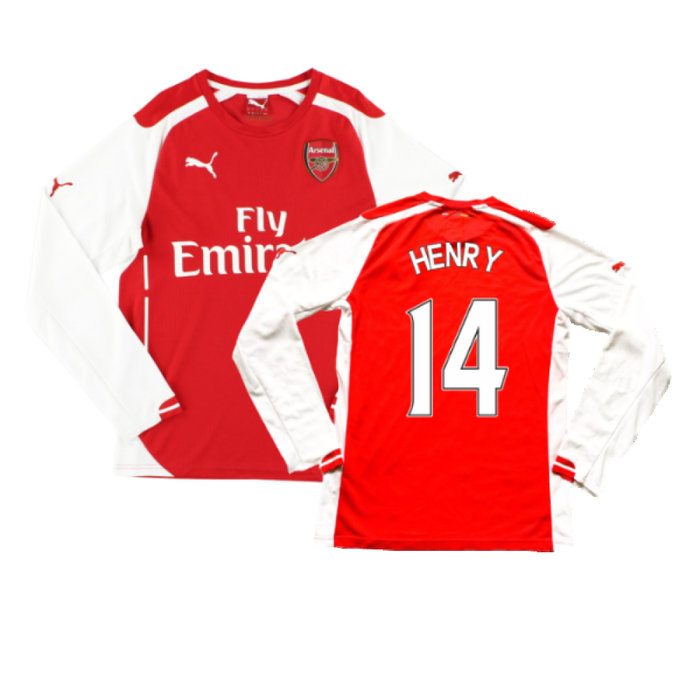 Arsenal 2014-15 Long Sleeve Home Shirt (L) (Excellent) (Henry 14)