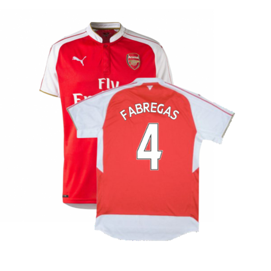 Arsenal 2015-16 Home Shirt (M) (Fabregas 4) (Very Good)_0