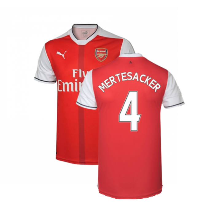 Arsenal 2016-17 Home Shirt (XL) (Excellent) (Mertesacker 4)