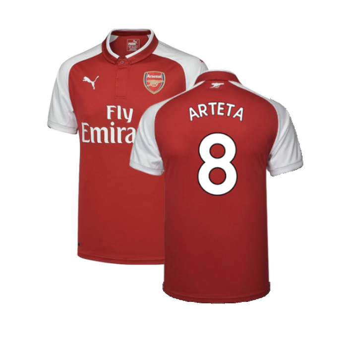 Arsenal 2017-18 Home Shirt (Excellent) (Arteta 8)