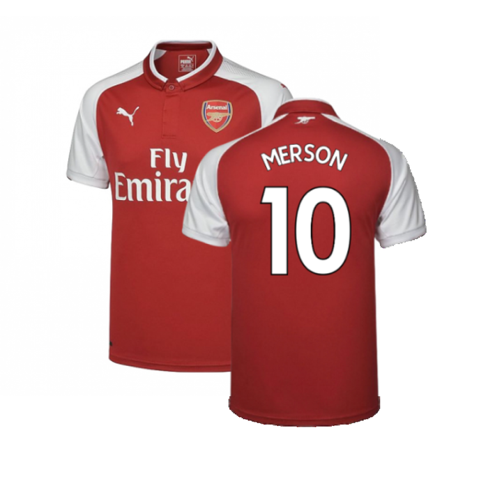 Arsenal 2017-18 Home Shirt (XL) (Very Good) (Merson 10)