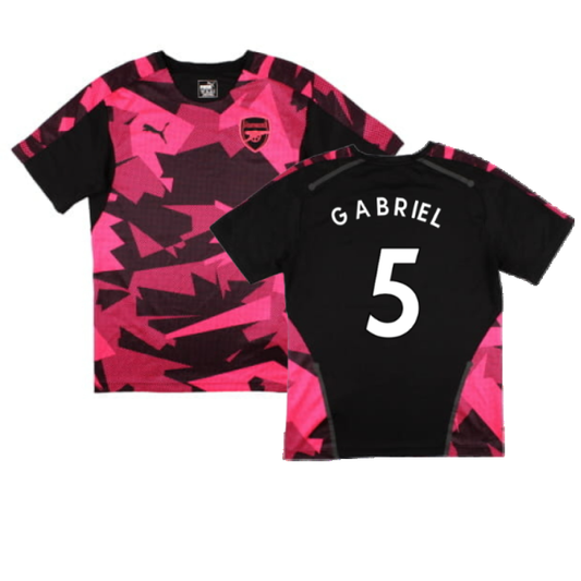 Arsenal 2017-18 Puma Training Shirt (M) (Gabriel 5) (Mint)_0