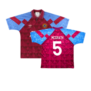 Aston Villa 1990-92 Home Shirt (XL) (Very Good) (McGrath 5)_0