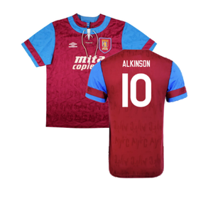 Aston Villa 1992 Home Shirt (XL) (Excellent) (Alkinson 10)_0