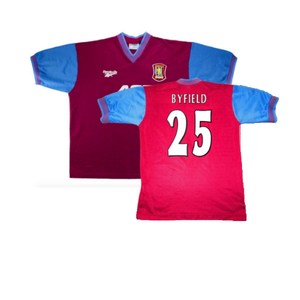 Aston Villa 1997-1998 Home Shirt (Excellent) (Byfield 25)_0