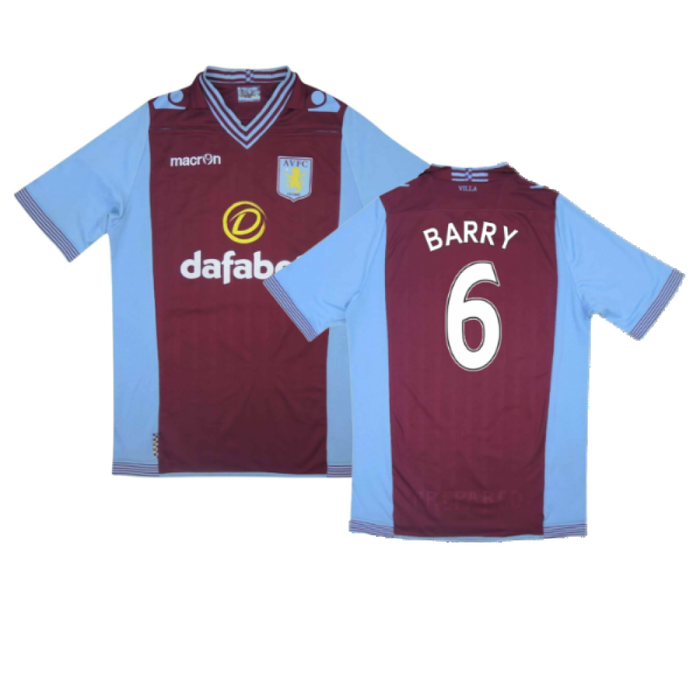 Aston Villa 2013-14 Home Shirt (L) (Excellent) (Barry 6)