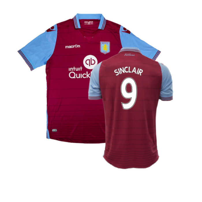 Aston Villa 2015-16 Home Shirt (XL) (Very Good) (Sinclair 9)