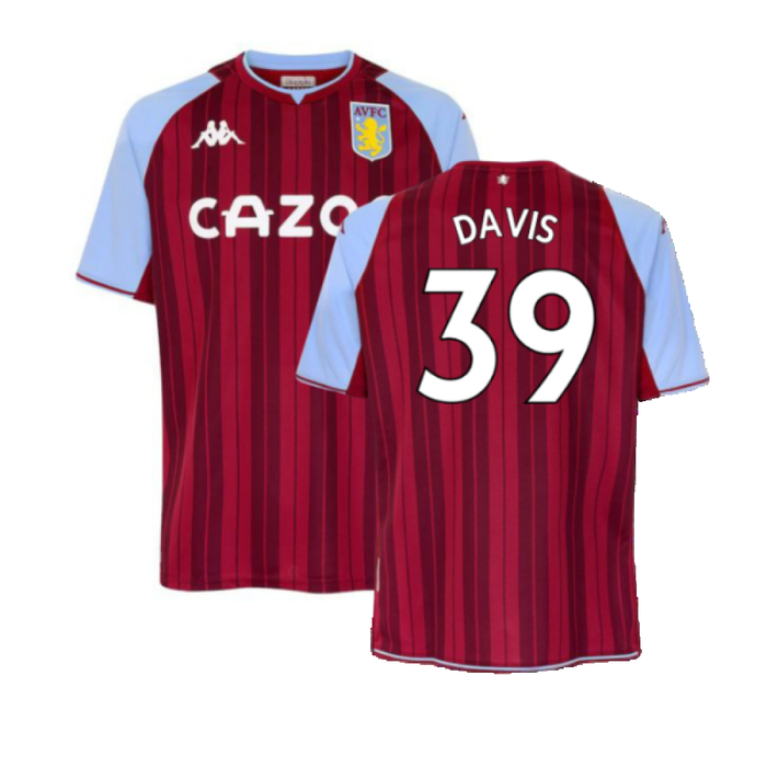 Aston Villa 2021-22 Home Shirt (M) (DAVIS 39) (Excellent)