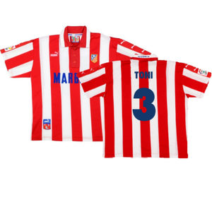 Atletico Madrid 1997-1998 Home Shirt (M) (Excellent) (Toni 3)_0