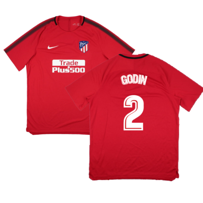 Atletico Madrid 2017-18 Nike Training Shirt (XL) (Godin 2) (Mint)