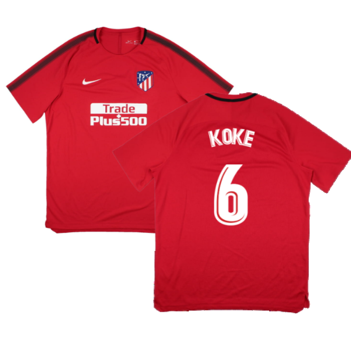 Atletico Madrid 2017-18 Nike Training Shirt (XL) (Koke 6) (Mint)