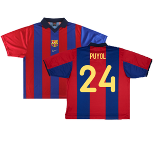 Barcelona 2000-01 Home Shirt (XL) (Very Good) (Puyol 24)_0