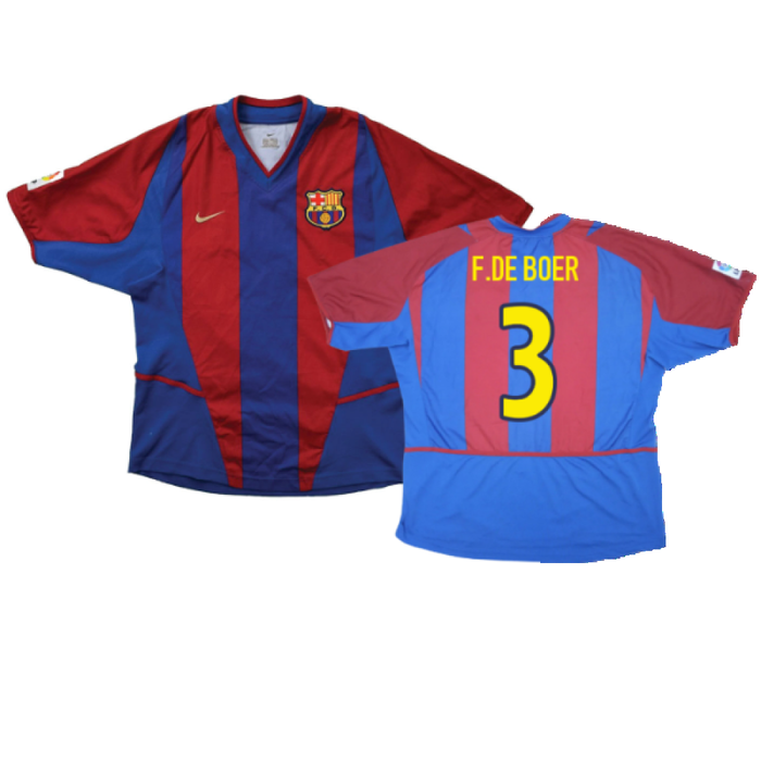 Barcelona 2002-03 Home Shirt (L) (Good) (F.De Boer 3)