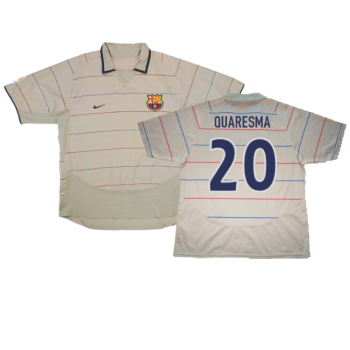 Barcelona 2003-04 Away Shirt (L) (Very Good) (Quaresma 20)