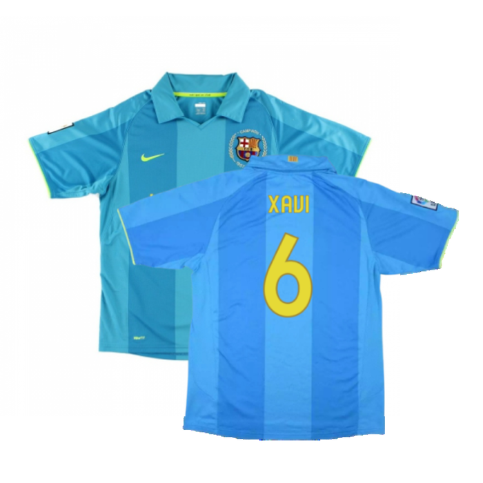 Barcelona 2007-08 Away Shirt (XXL) (Excellent) (Xavi 6)