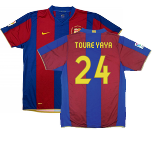 Barcelona 2007-08 Home Shirt (S) (Excellent) (Toure Yaya 24)_0