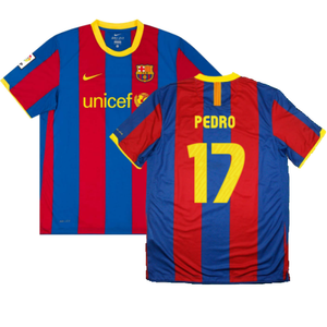 Barcelona 2010-11 Home Shirt (L) (Very Good) (Pedro 17)_0