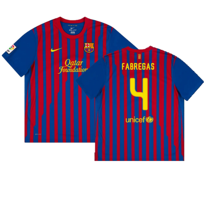 Barcelona 2011-12 Home Shirt (LB) (Good) (Fabregas 4)