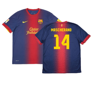 Barcelona 2012-13 Home Shirt (XL) (Excellent) (Mascherano 14)_0