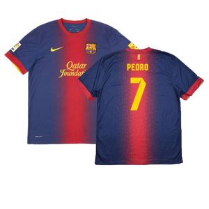 Barcelona 2012-13 Home Shirt (XL) (Excellent) (Pedro 7)_0