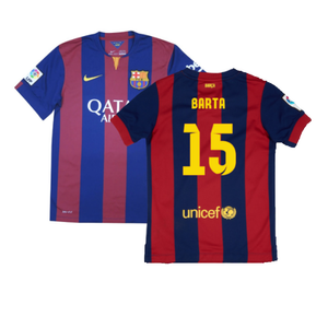 Barcelona 2014-15 Home Shirt (XL Boys) (Very Good) (Barta 15)_0