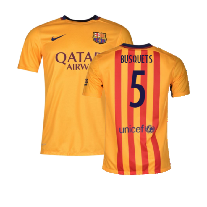 Barcelona 2015-16 Away Shirt (2XL) (Good) (Busquets 5)