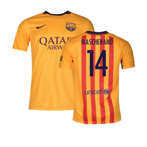 Barcelona 2015-16 Away Shirt (L) Suarez #9 (Excellent) (Mascherano 14)_0