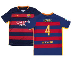 Barcelona 2015-16 Home Shirt (2XL) (Mint) (I.Rakitic 4)_0