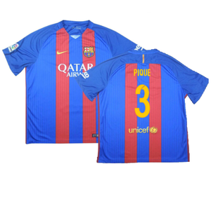 Barcelona 2016-17 Home Shirt (S) (Very Good) (Pique 3)_0