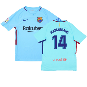 Barcelona 2017-18 Away Shirt (2XL) (Very Good) (Mascherano 14)_0