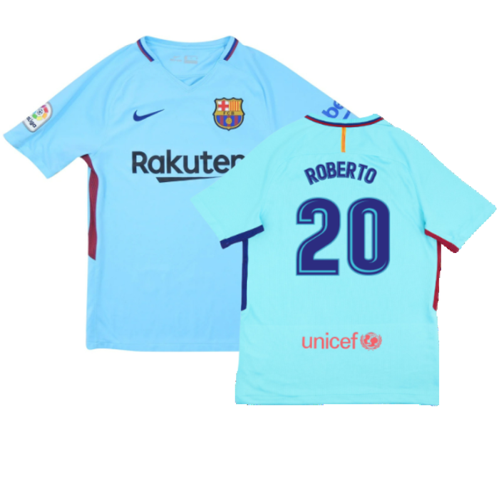 Barcelona 2017-18 Away Shirt (2XL) (Very Good) (Roberto 20)